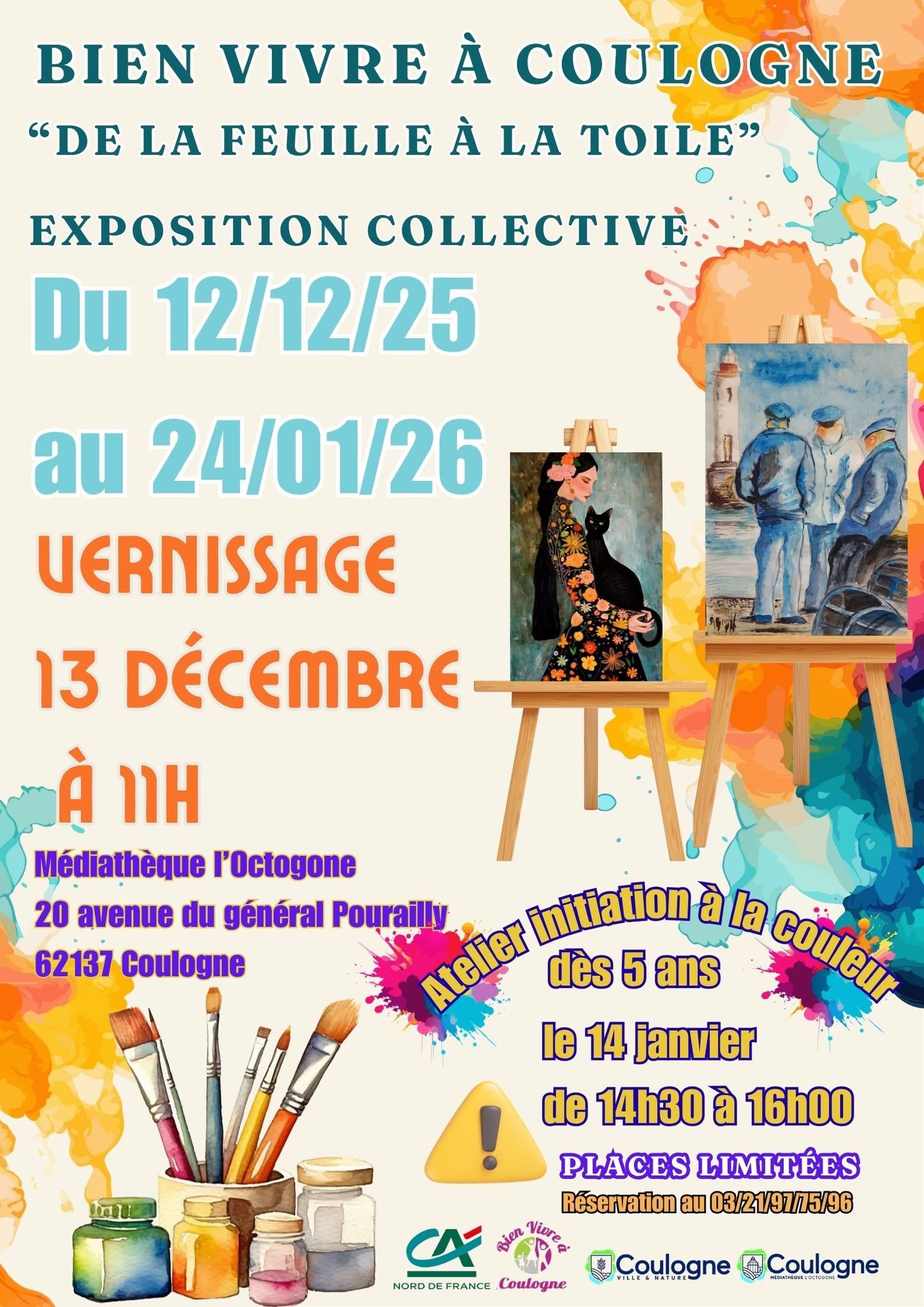 Affiche exposition de la feuille à la toile décembre 2025 dernière version